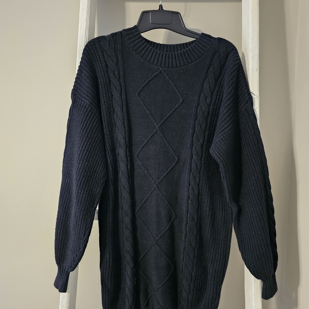 Hollister Women's Cable Knit Crewneck Sweater Dress